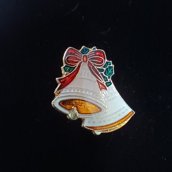 Christmas Bells Vintage Pin - Picture 1 of 5